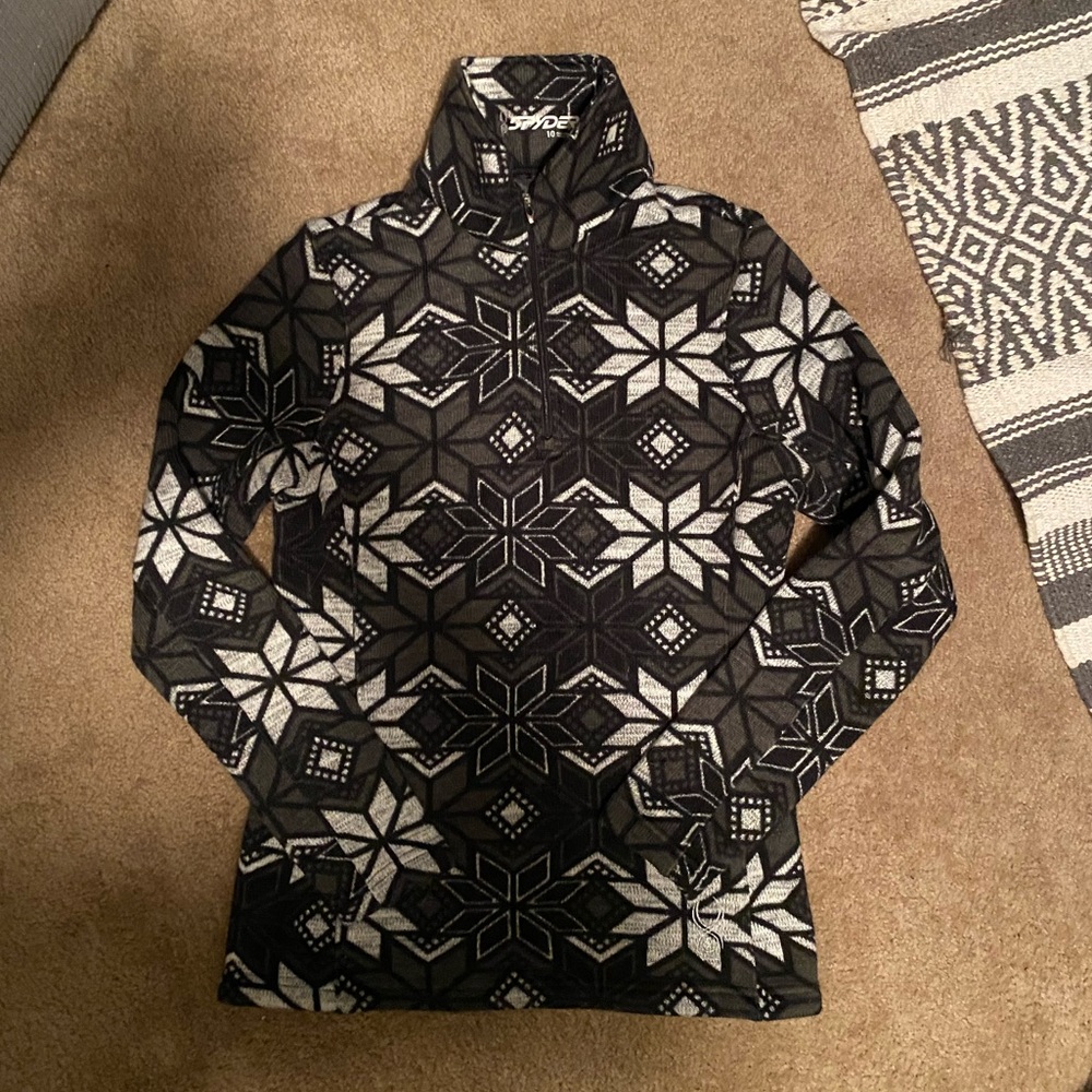 Spyder Quarter Zip Thick Fleece ski / snow layer